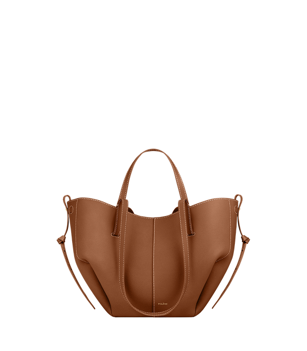 Cyme Mini — Cuir Grainé Camel — vue de face, cuir grainé