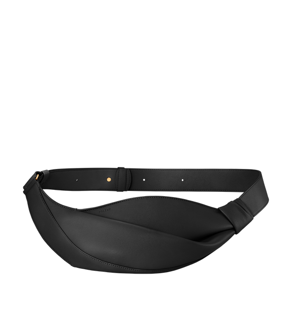 Neyu — Cuir Lisse Noir — vue de face, cuir lisse